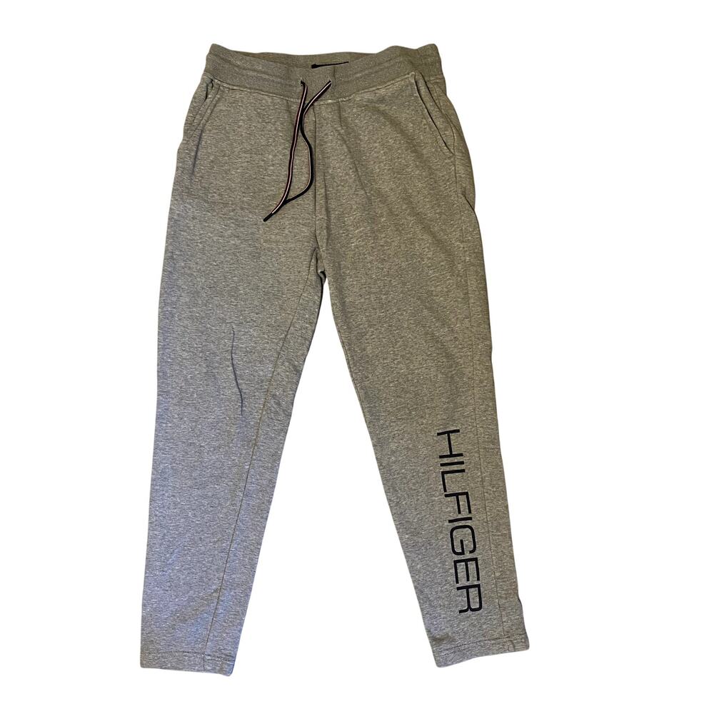 Tommy Hilfiger Men's Size S Gray Fleece Jogger Sweatpants Sport Luxe Track Pants